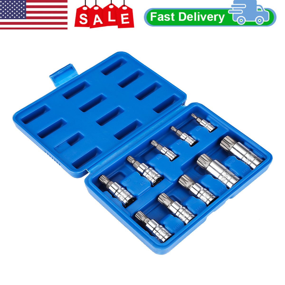 Triple Square Triple Square Spline Bit Socket Set 4MM-18MM S2 Steel Bits
