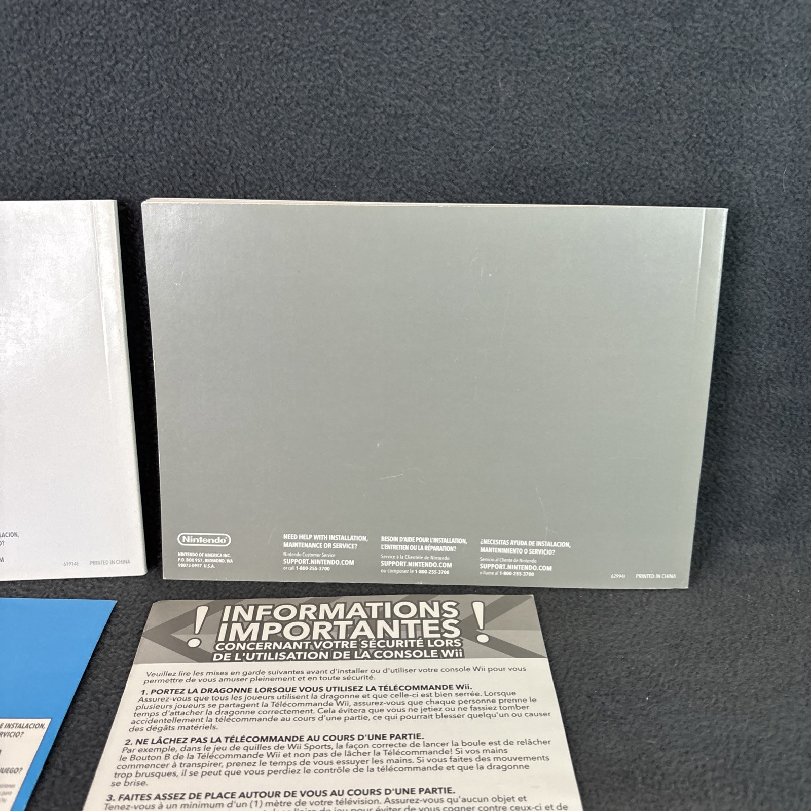 Nintendo Wii Console Operations Manuals & System Set Up Booklets w/ Inserts