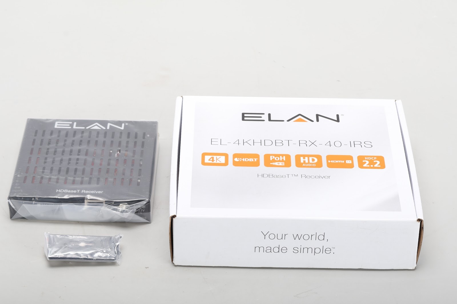 Elan EL-4KHDBT-RX-40-IRS HDBaseT Receiver 10014796 Rev B1 - New Open Box