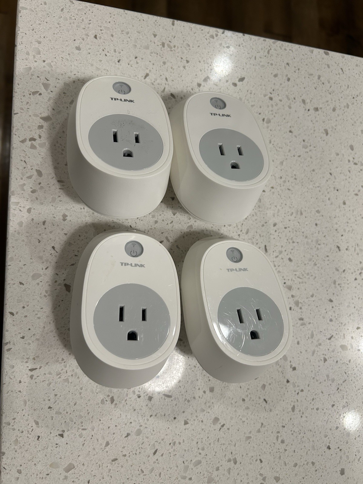 Lot Of 4 TP-Link Smart Wi-Fi Plug HS100 Electrical Outlet Alexa Enabled App