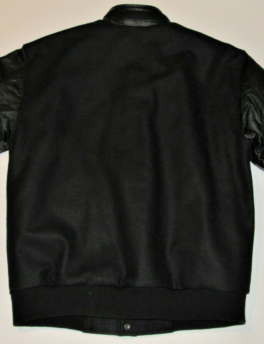 TERADATA 'CERTIFIED MASTER' BLACK WOOL VARSITY JACKET! LEATHER SLEEVES! NWT! S