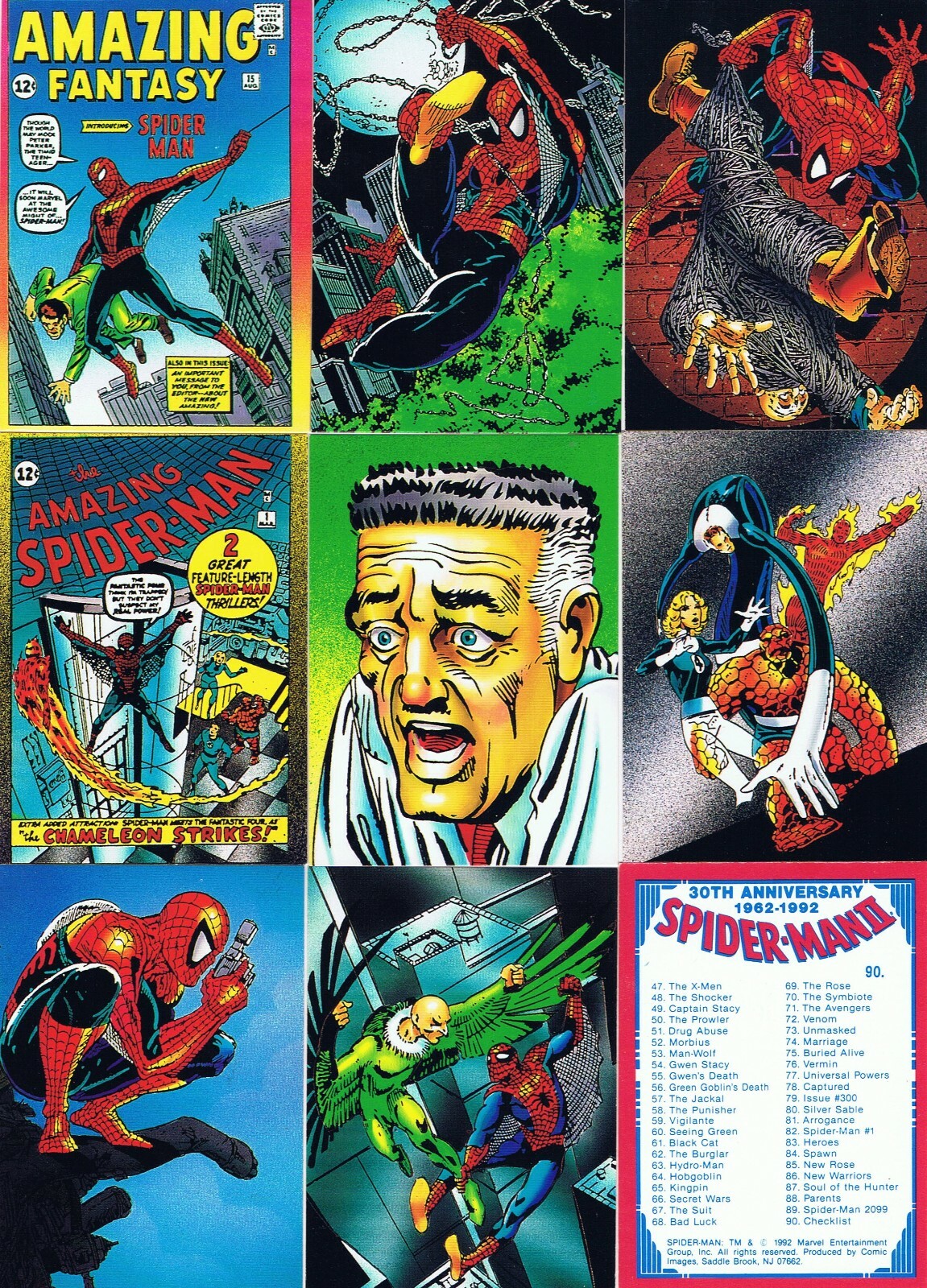 Spiderman 30th Ann. Series II by Comic Images 1992. Single Cards $1 + discounts