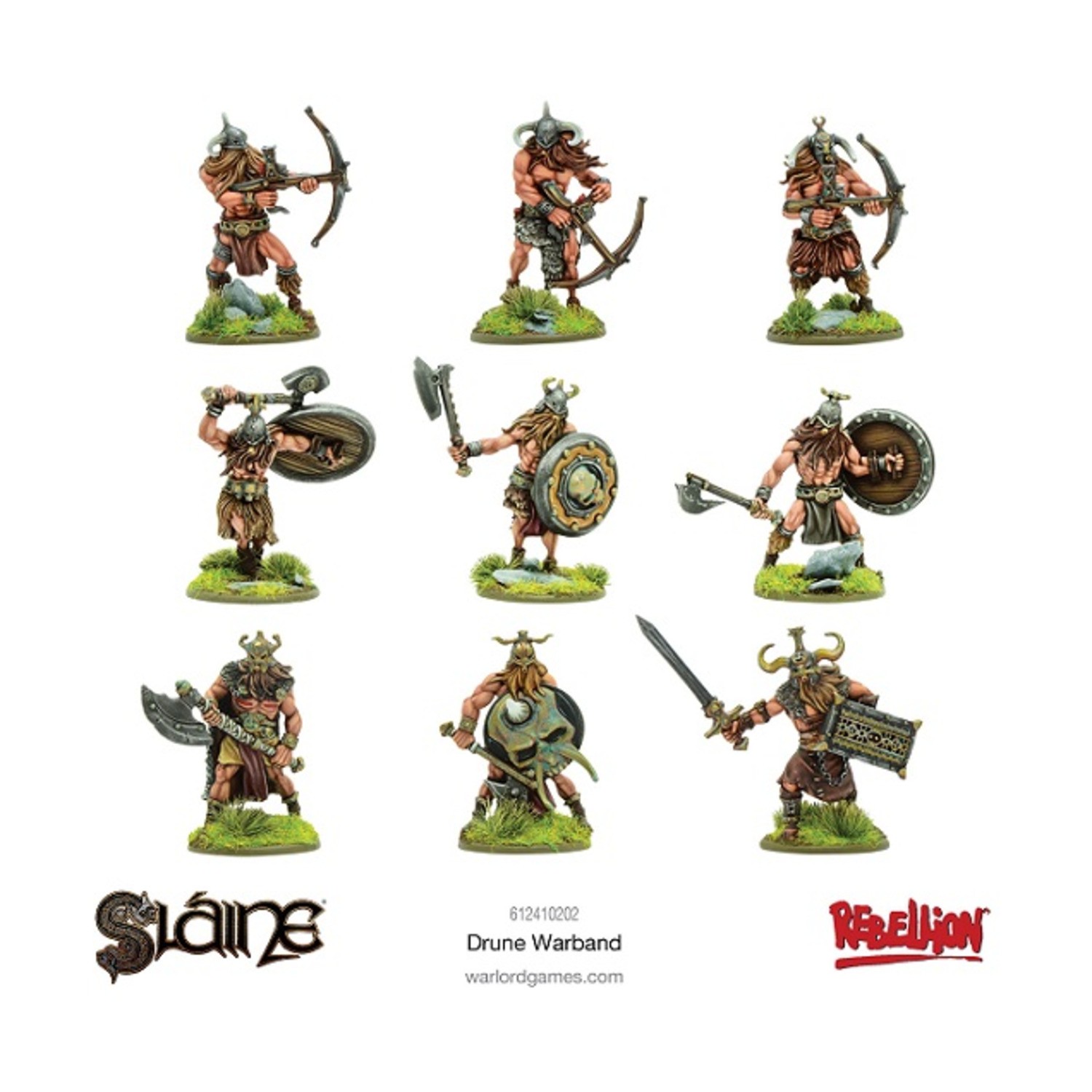Warlord Slaine 32mm Drune Warband SW (New)