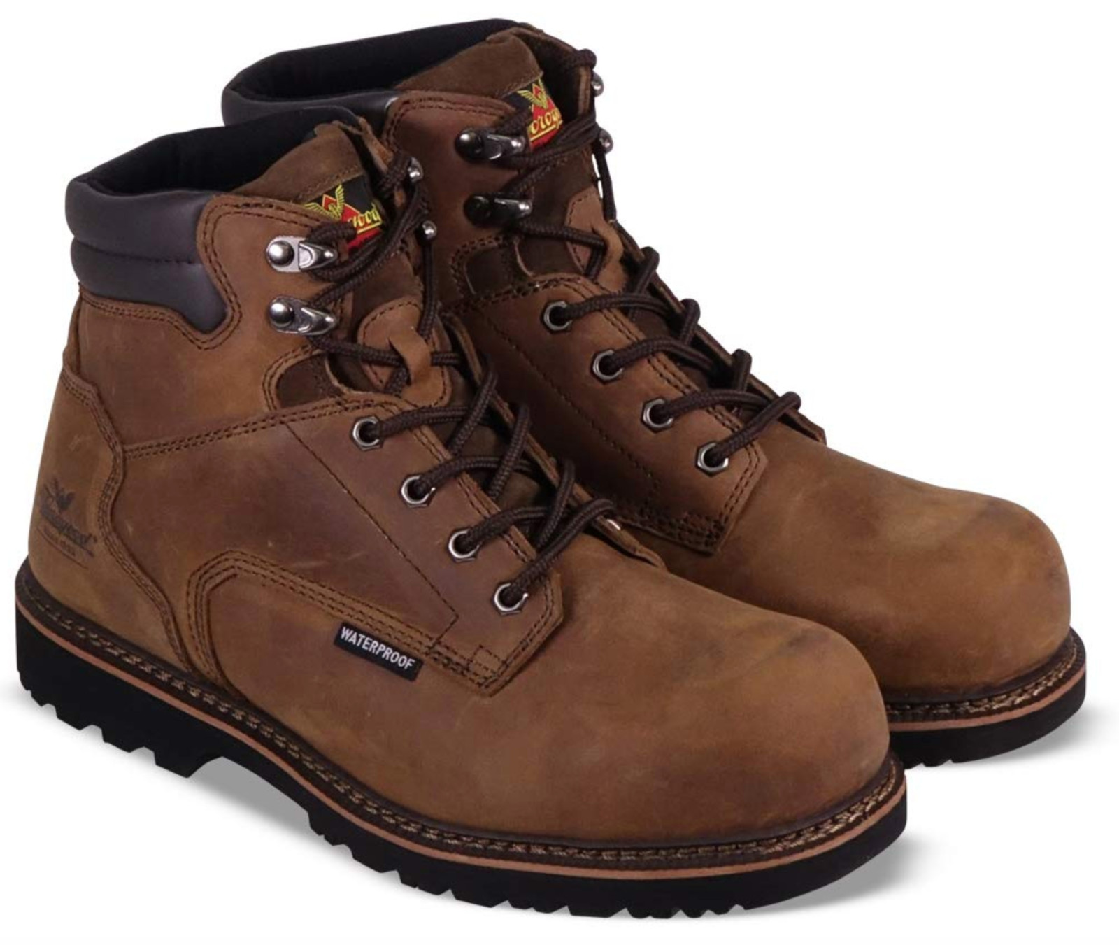 Thorogood Men's V-Series Waterproof 6" Crazy Horse Composite Toe Work Boots 12 M