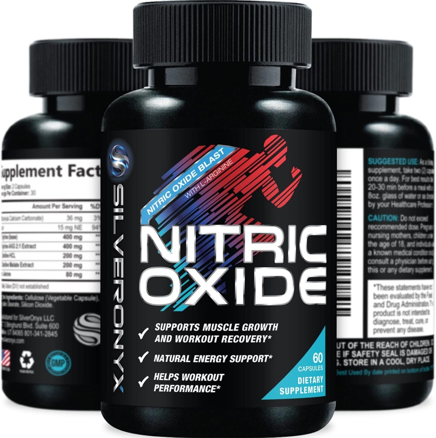 Oxido Nitrico Y L-Arginina Extra Fuerte Para Aumentar La Energia Muscular 180 Ct