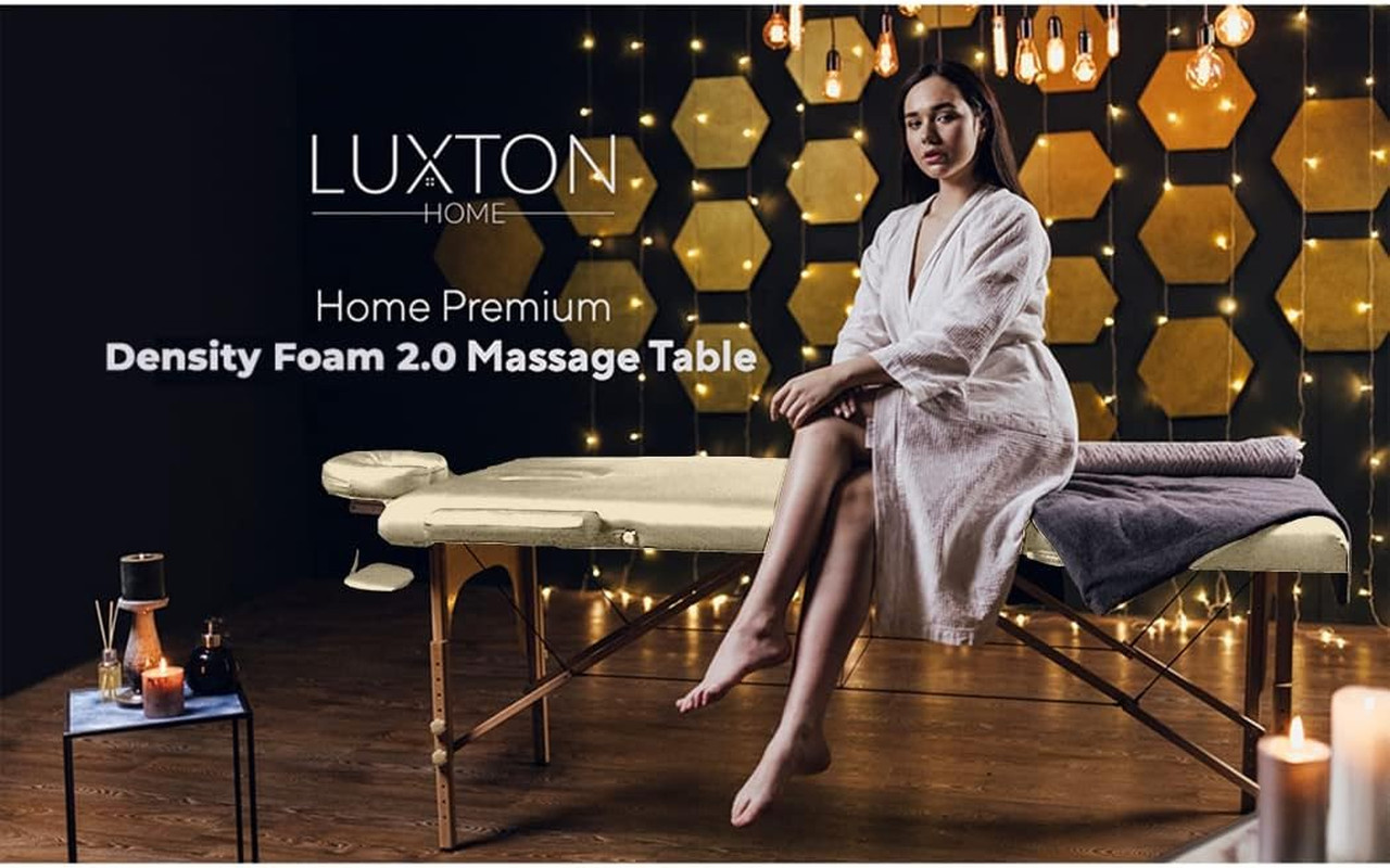 Premium Foam Massage Table Portable Foldable Massage Bed Height Adjustable, 72 I