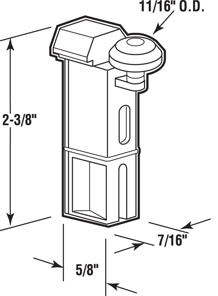 B 543 Sliding Screen Door Top Roller Assembly Fits Hilite Doors 2 Pack