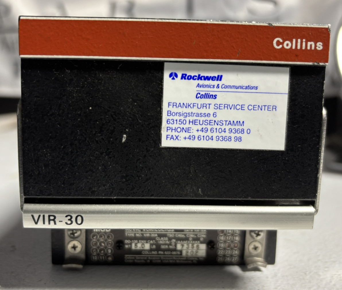 622-0876-202 - Collins RCVR VOR/LOC/GS - VIR-30 - As Removed