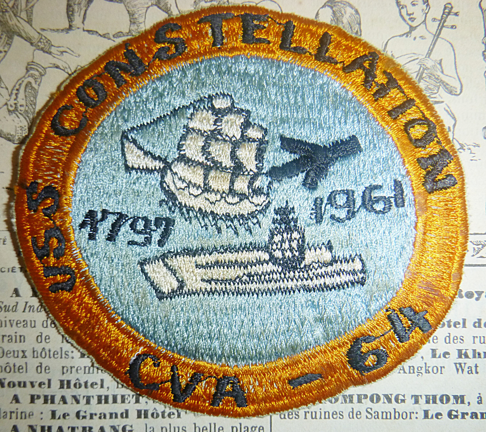 US NAVY - 1964 Patch - USS CONSTELLATION - CVA 64 - Carrier, Vietnam War - M.958
