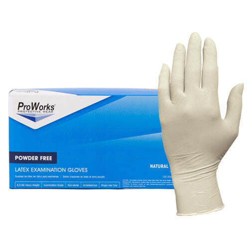 ProWorks® Total Grip Powder Free Latex Examination Gloves Size: L 100 Per Box
