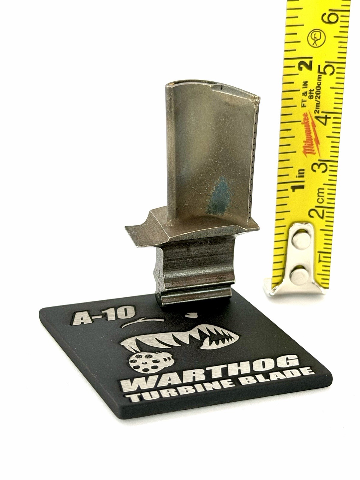 A-10 Warthog Titanium Jet Engine Blade. Inert Flight Sim Nickel Turbine USAF