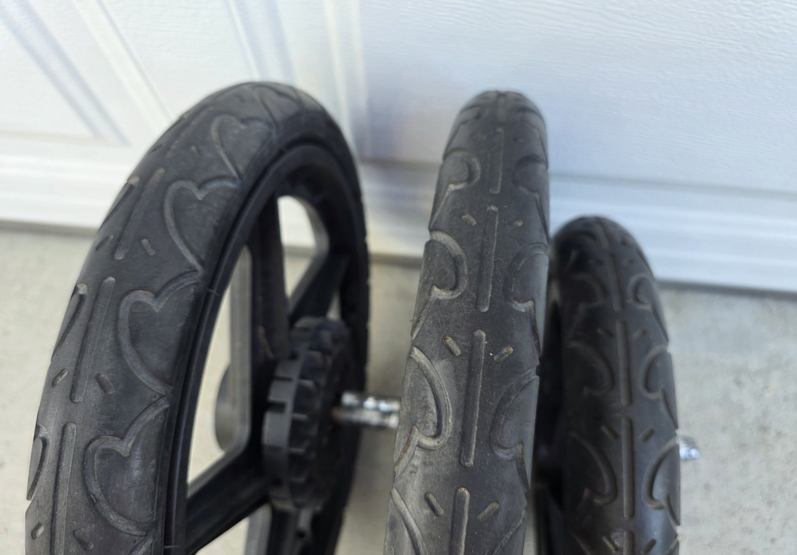 3 complete set Bob Revolution 16" + 12 ½" Stroller Wheel Rims & Tires