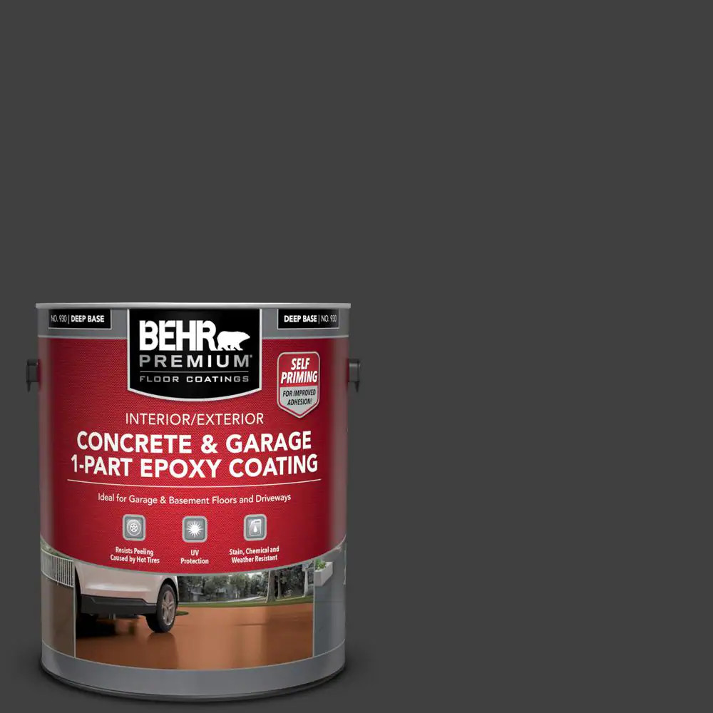 1 Gal. Jet Black Epoxy Paint Concrete Garage Basement Floor Patio Driveway 🥇🥇
