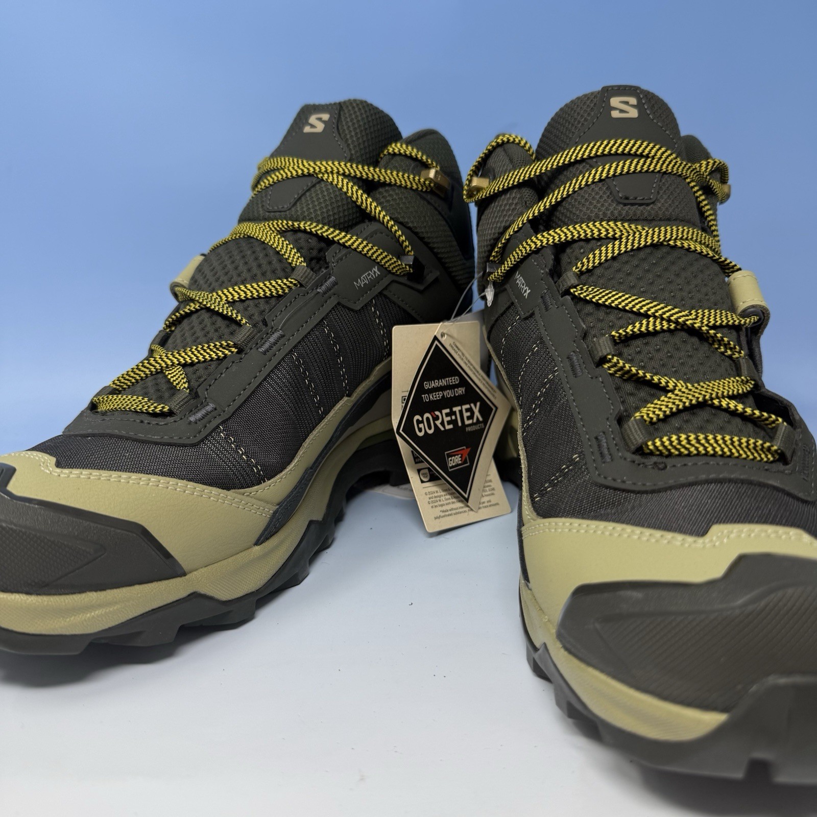 Salomon Men's Size 11 X Ultra 5 Mid GTX Waterproof Hiking Boots Green Lace Up