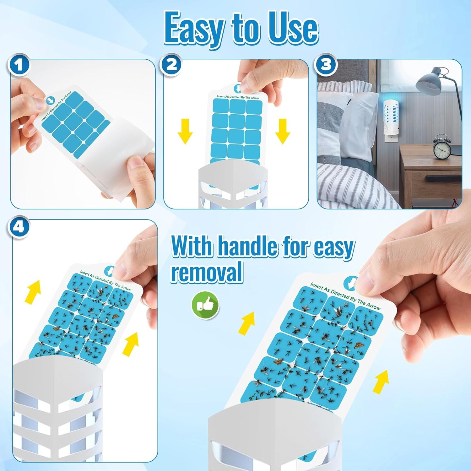 Maximize Insect Control with 12 Pack VEYOFLY Trap Refills - Dual-Sided Adhesive