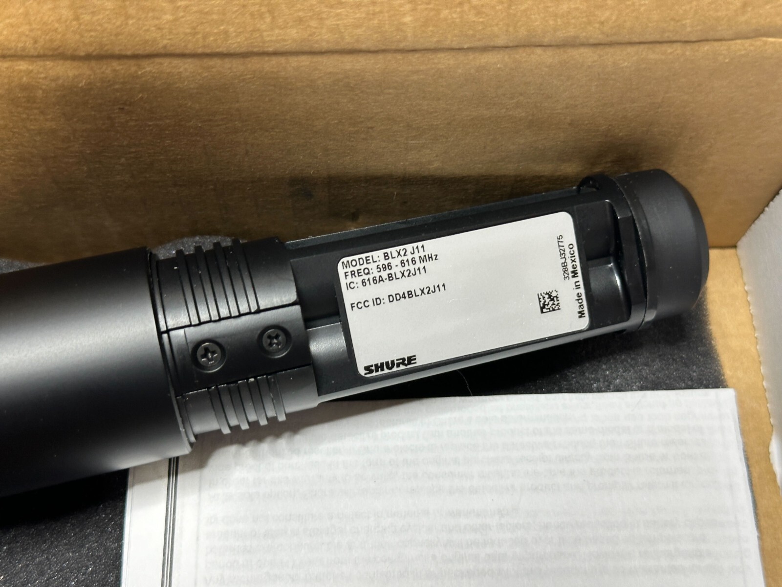 Authentic Shure BLX2/PG58 Wireless Handheld Microphone Transmitter - J11 Band