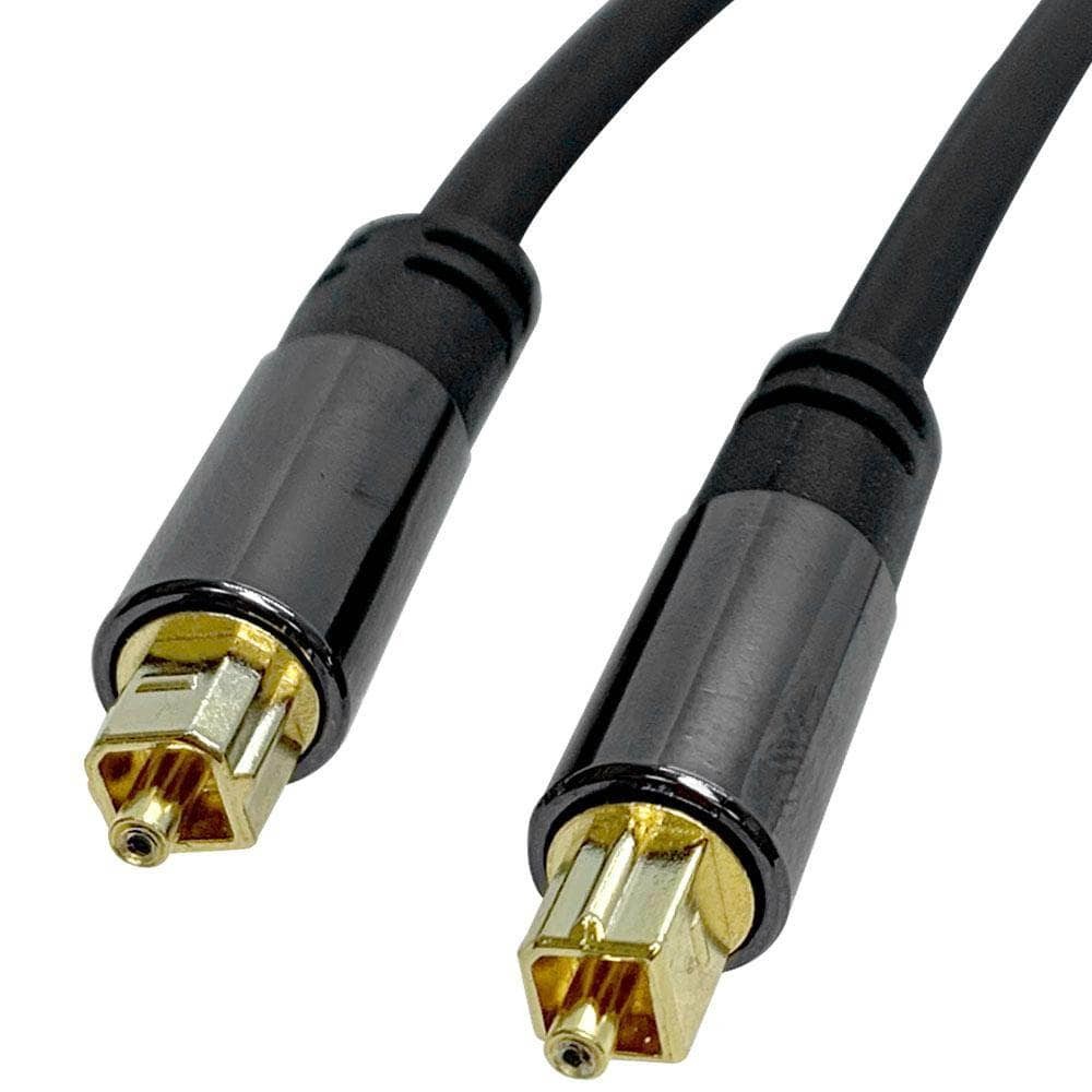 15ft Optical Digital Audio Fiber Optic Toslink Cable Gold Plated for Home Theate