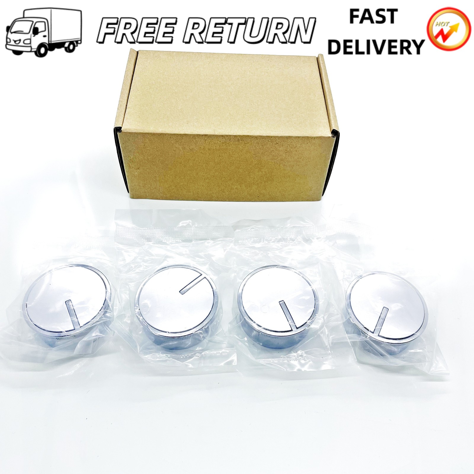 New 4Pcs Control Knobs W10437088 Fits For Whirlpool Range Stove Cooktop
