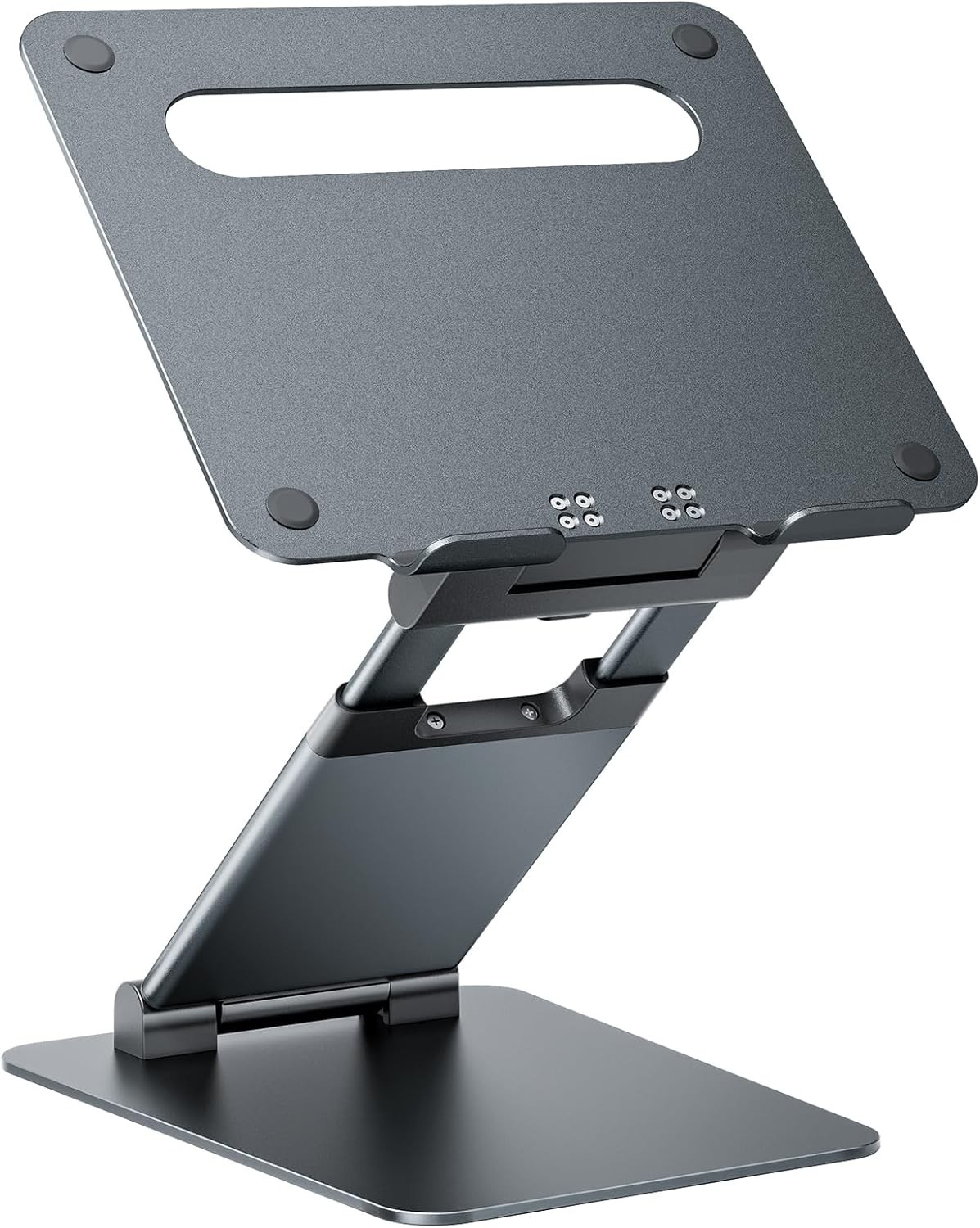 Height Adjustable Laptop Stand for Desk, Dual Foldable Aluminum Computer Riser