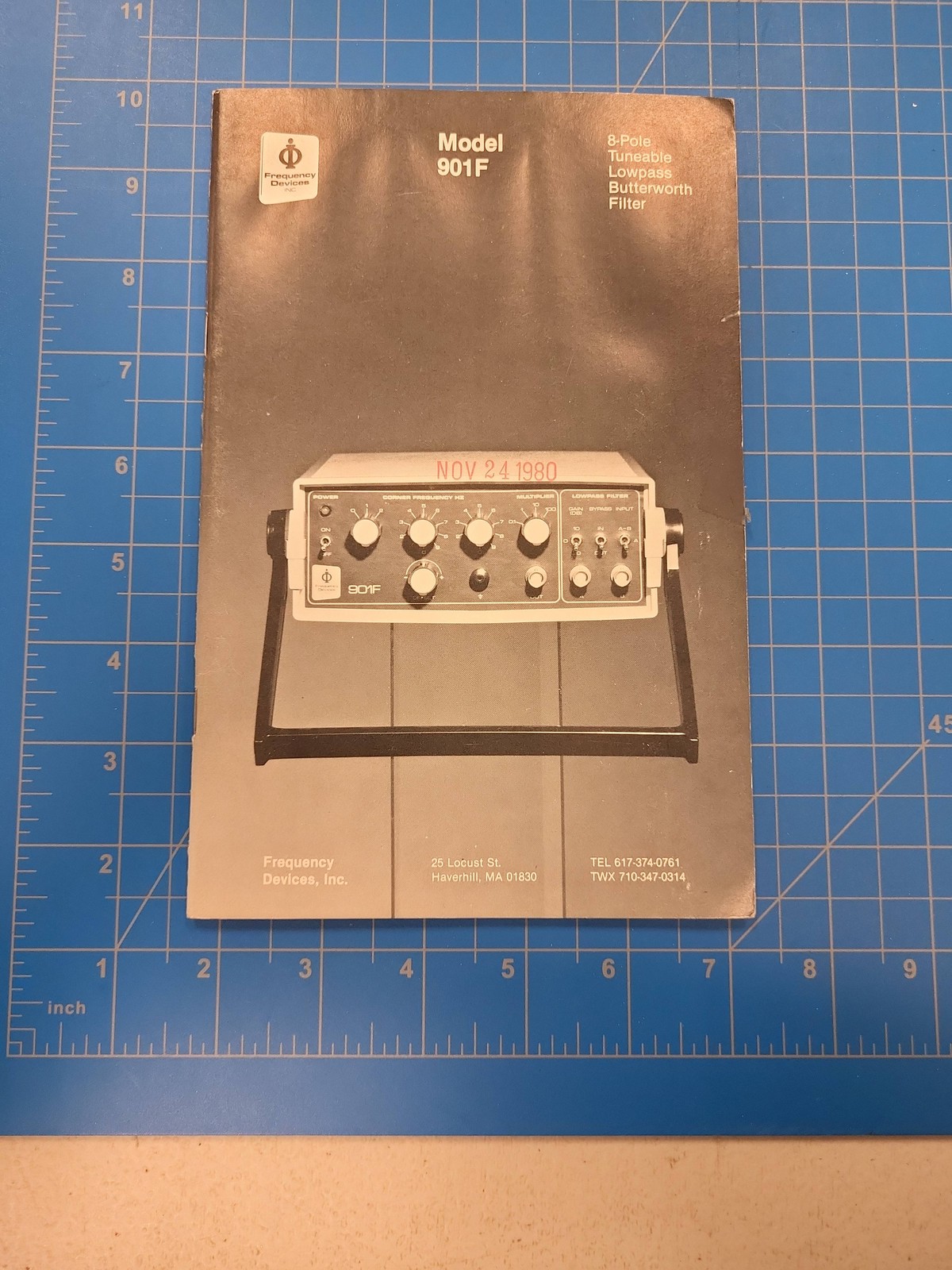 Frequency Devices 901F Lowpass Butterworth Filter Instrument Manual Guide
