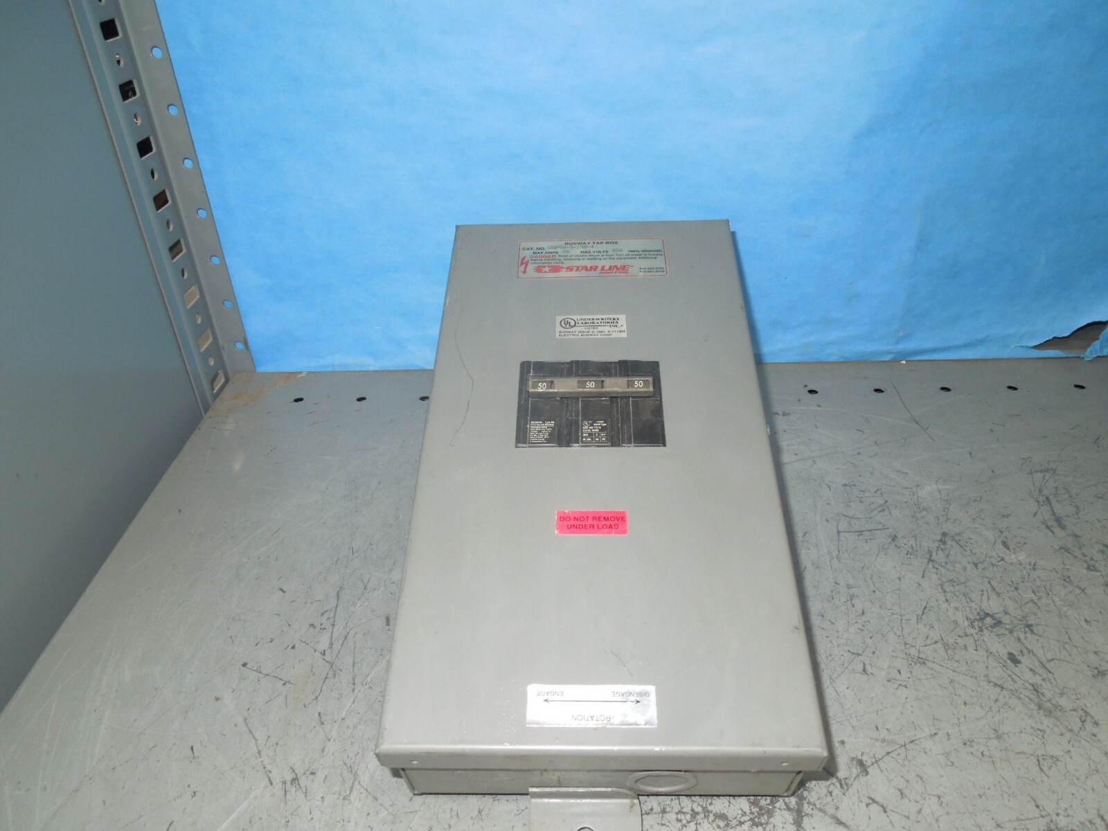 Starline CBP60-3-250-4 50A 3ph 250V 100% Ground Plug-in Busway Tap Box