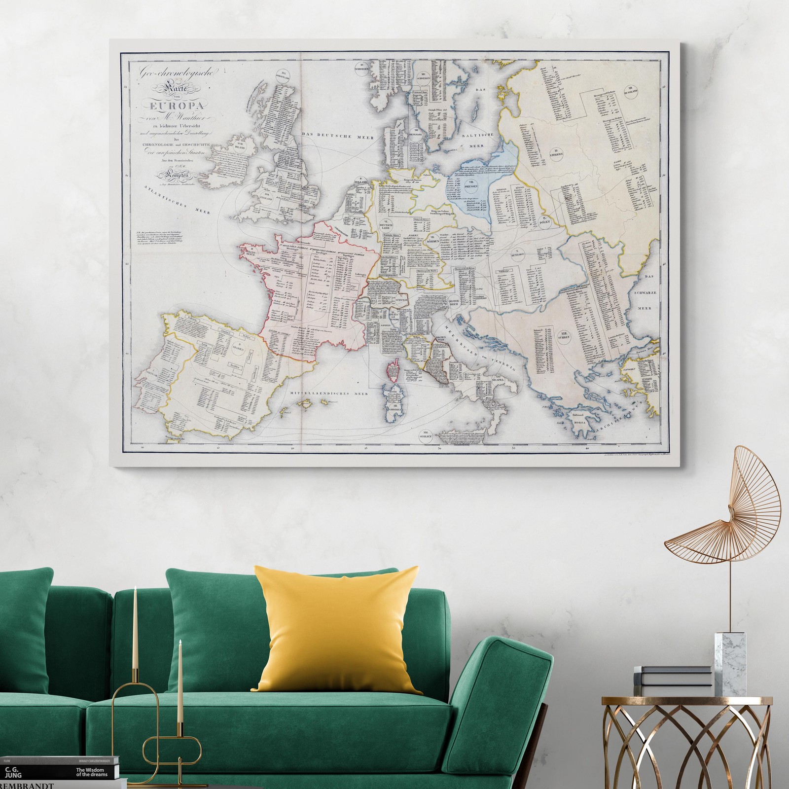 1829 Dynasty Map of Europe – Monarchies, Borders & Political Alliances Print