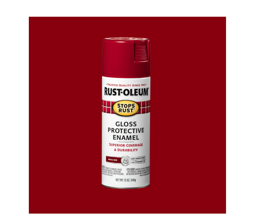 2 PACK Rust-Oleum 7765830 Stops Rust Spray Paint, 12-Ounce, Gloss Regal Red