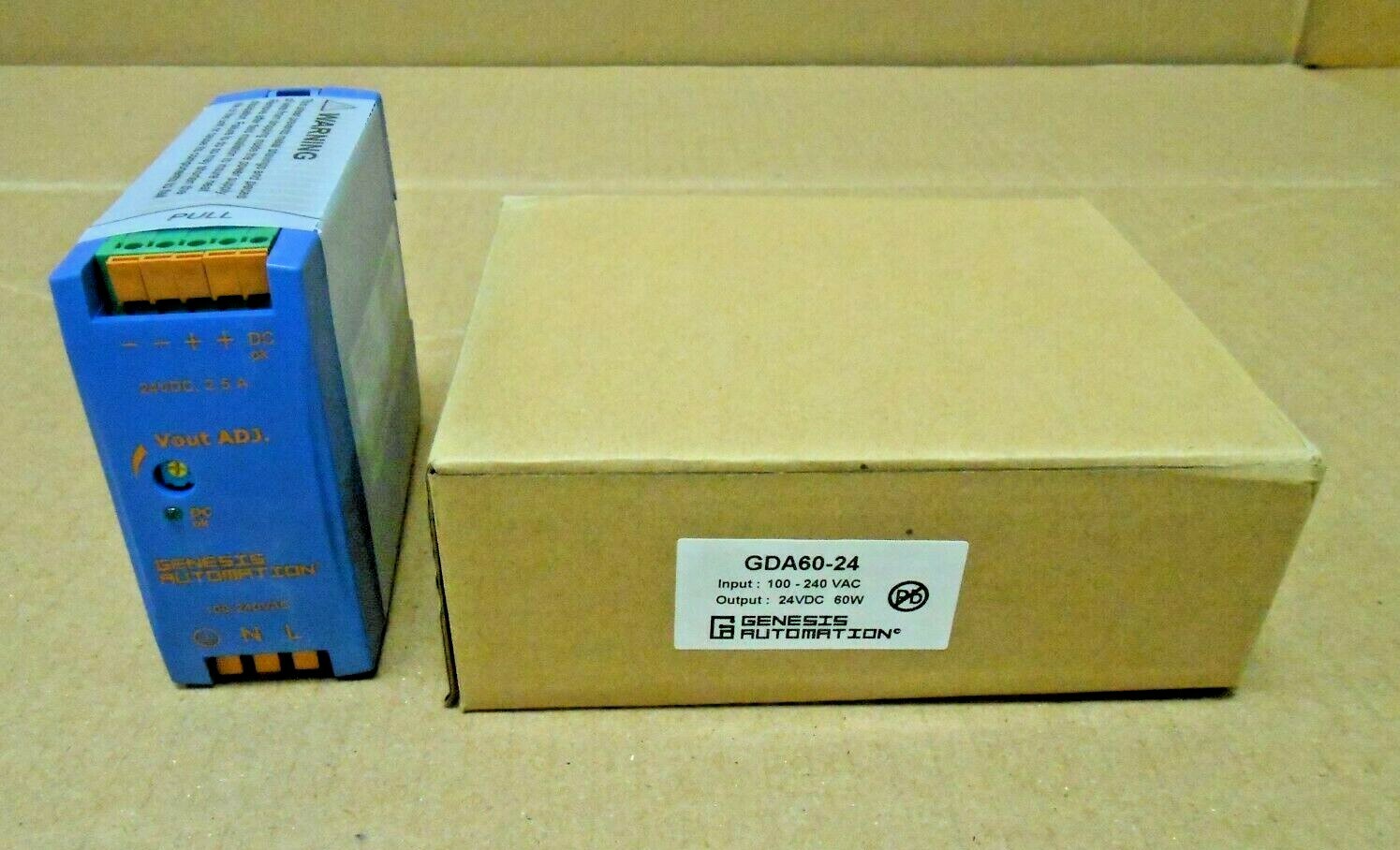 NEW GENESIS GDA60-24 POWER SUPPLY INPUT 100-240VAC OUTPUT 24VDC 60W (4 AVAIL)