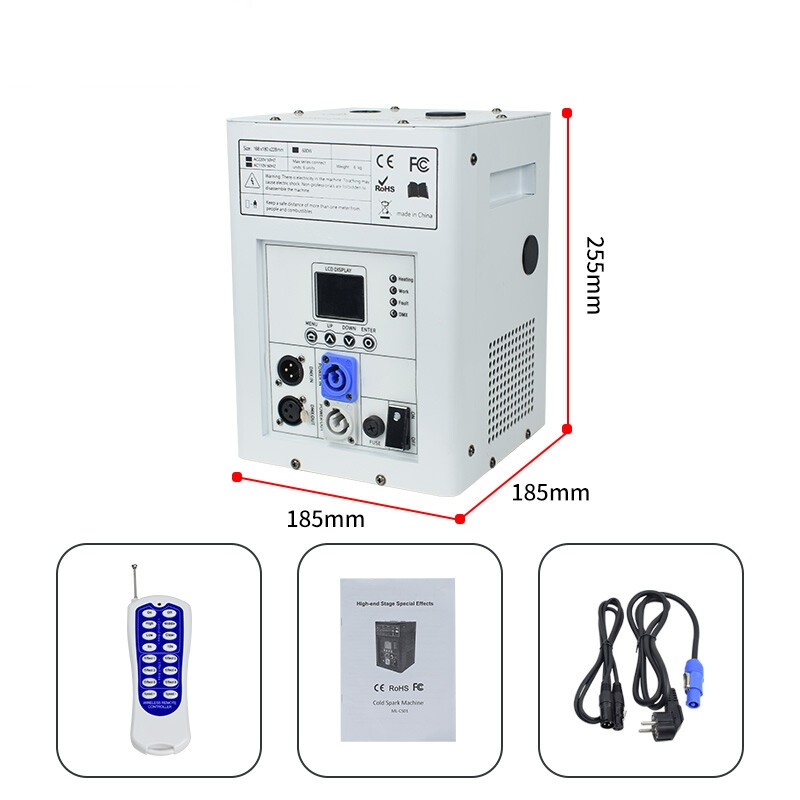 2PCS 750W Cold Spark Machine Wedding DJ Party Stage Effect Firework Machine