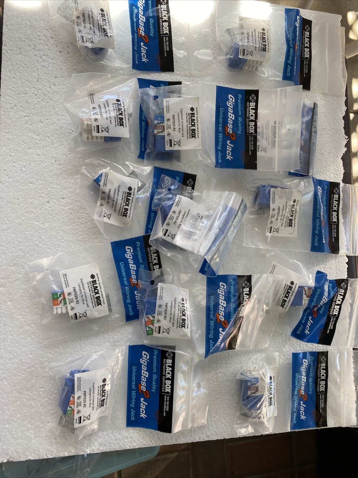 New, QTY-13 Black Box Gigabase 2, FMT920-R2  Universal Wiring Jack Cat 5e