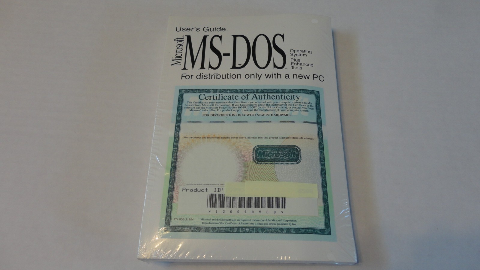 Genuine: Microsoft MS-DOS 6.22 Full Version with 3.5 disks & COA New Sealed!