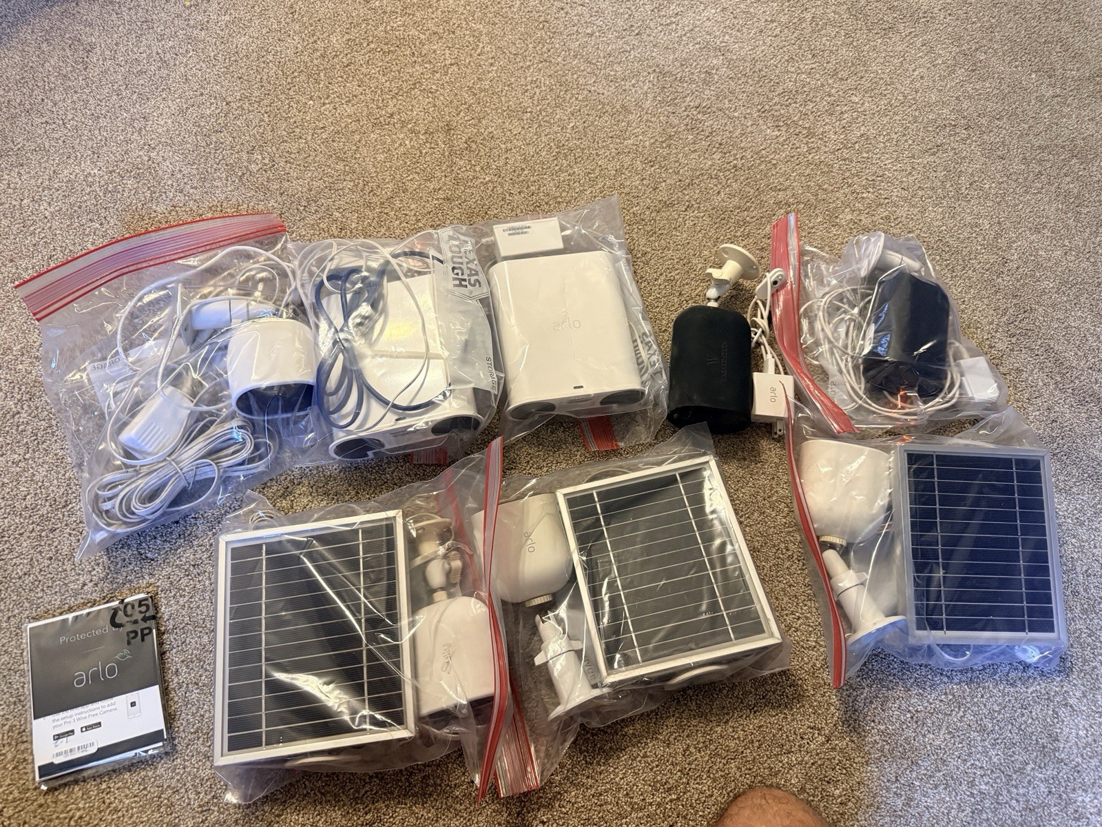 Arlo Security Camera System- 6 Cameras And Solar Panels
