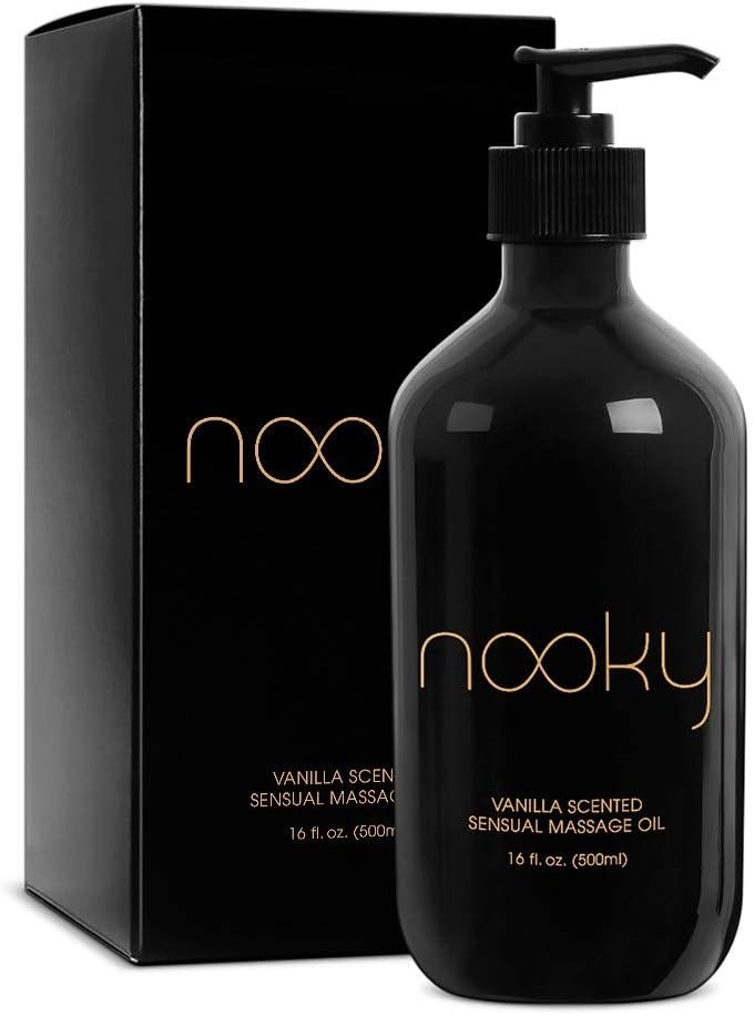 Nooky Vanilla Massage Oil with Fractionated Coconut Oil.16 Ounce