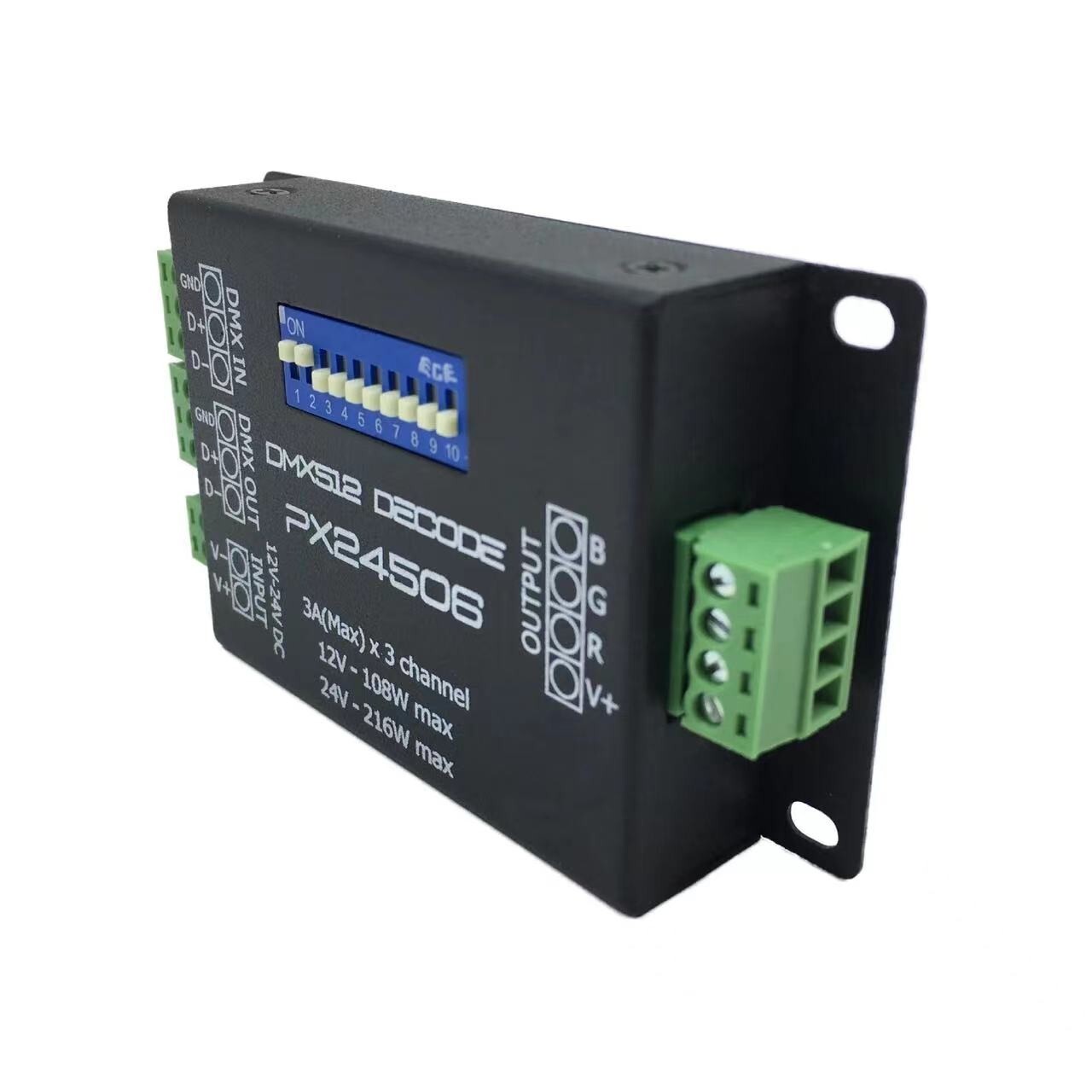 DMX 512 Decoder driver DMX512 PX24506 RGB LED controller for 12V/24V strip modul