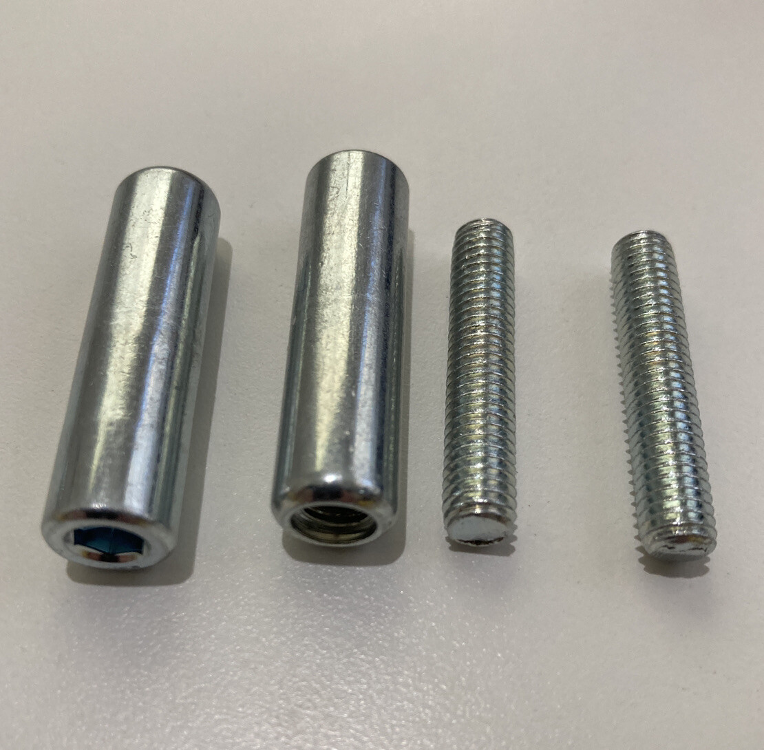 Ikea 2x Nut sleeve and threaded pins, Part  100013, 106986 (2 pairs 2 pack) NEW