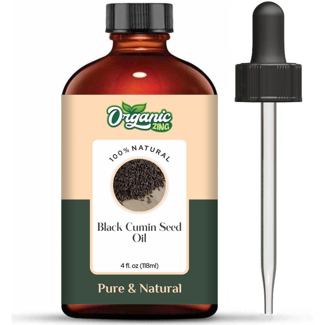 Organic Zing Black Cumin Seed 100% Pure &Natural Carrier Oil - 118ml/3.99 Fl Oz.