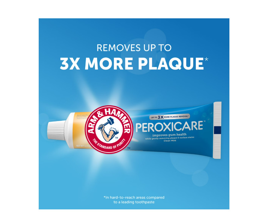ARM & HAMMER Peroxicare Toothpaste, TWIN PACK (Contains Two 6Oz Tubes) – 4PACK