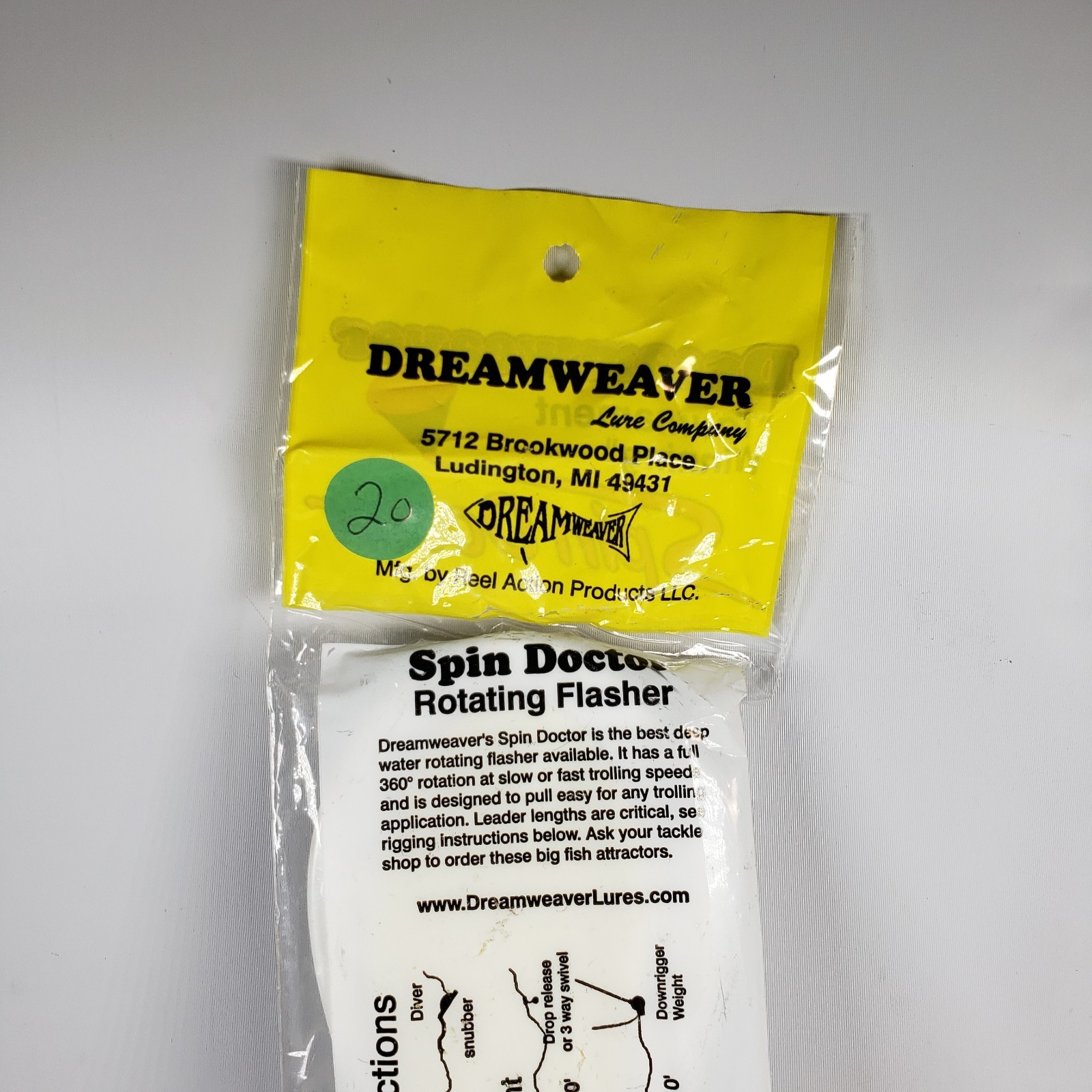 Dreamweaver Spindoctor Flasher White Double Crush 8"