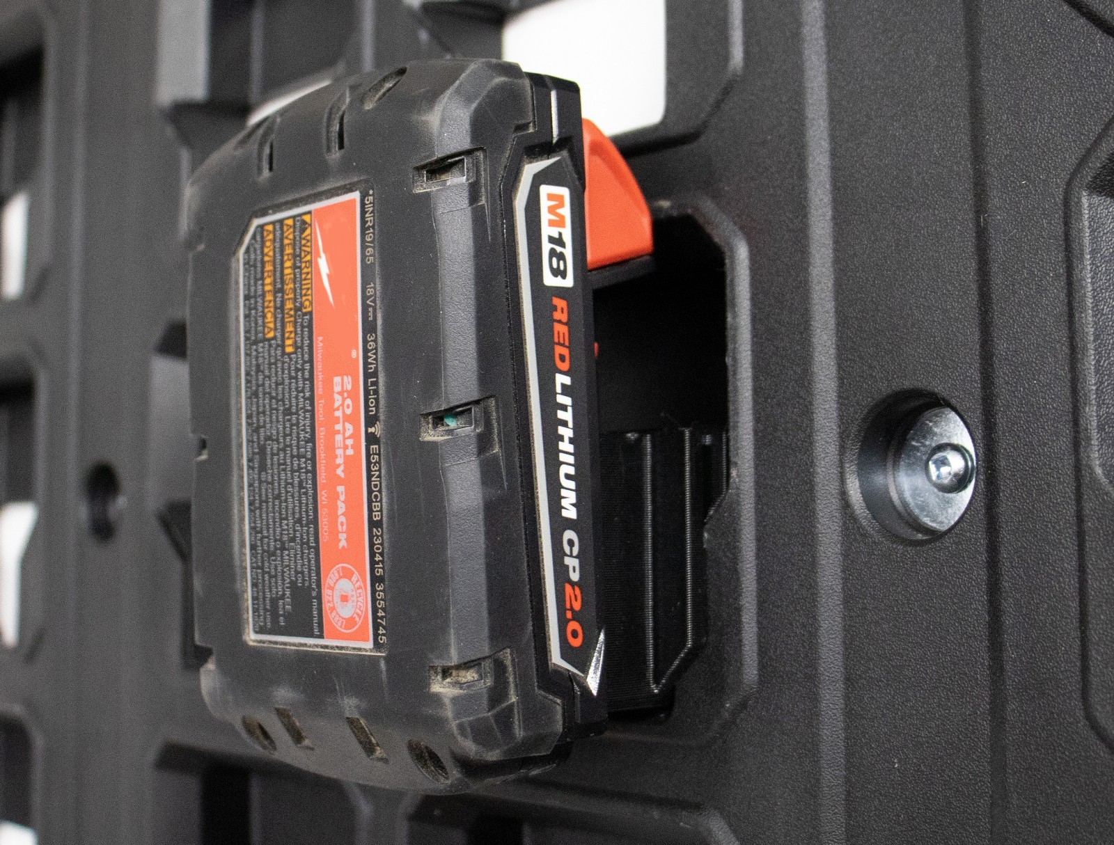 M18 Battery Mount 2 Pack Fits Milwaukee PACKOUT Wall Plate Organizer