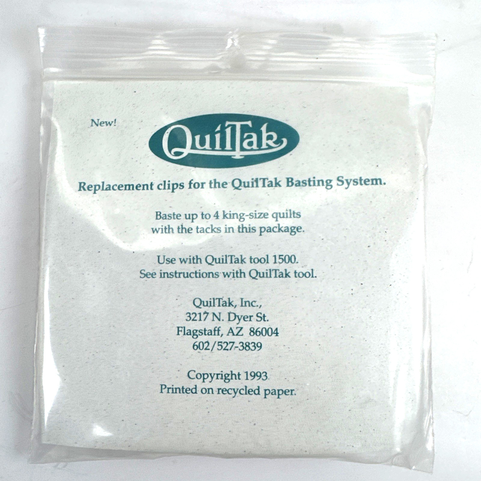 Quiltak Quilt Basting Taks Quilting For QuilTak 1500