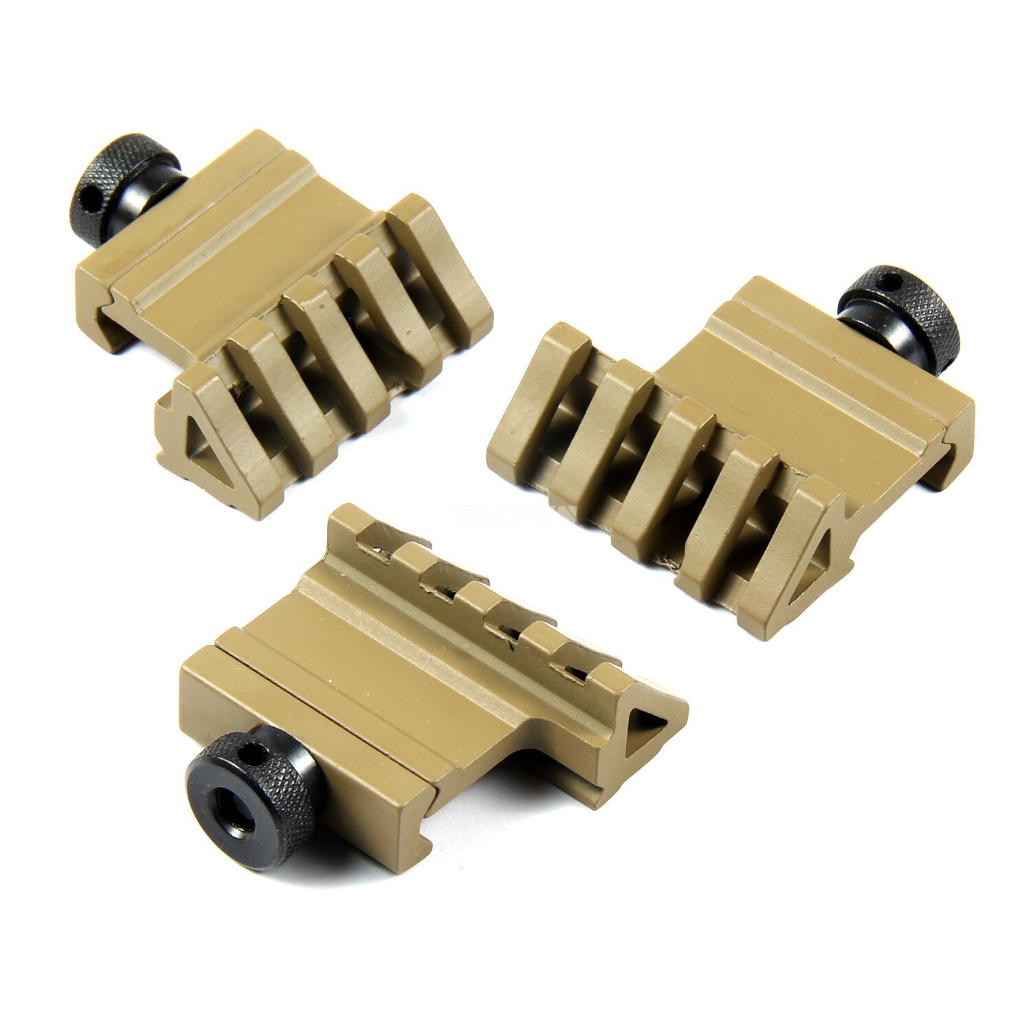 TAN 3 PCS Tactical 45 Degree Angle Offset 20mm Weaver Rail Mount Picatinny