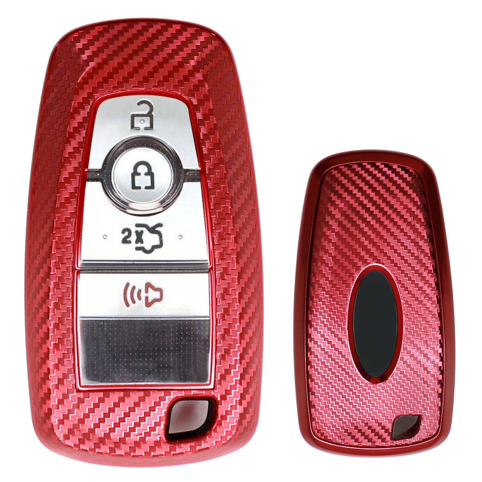 Red TPU Key Fob Case Cover For Ford Mustang F150 F250 Explorer Expedition Bronco