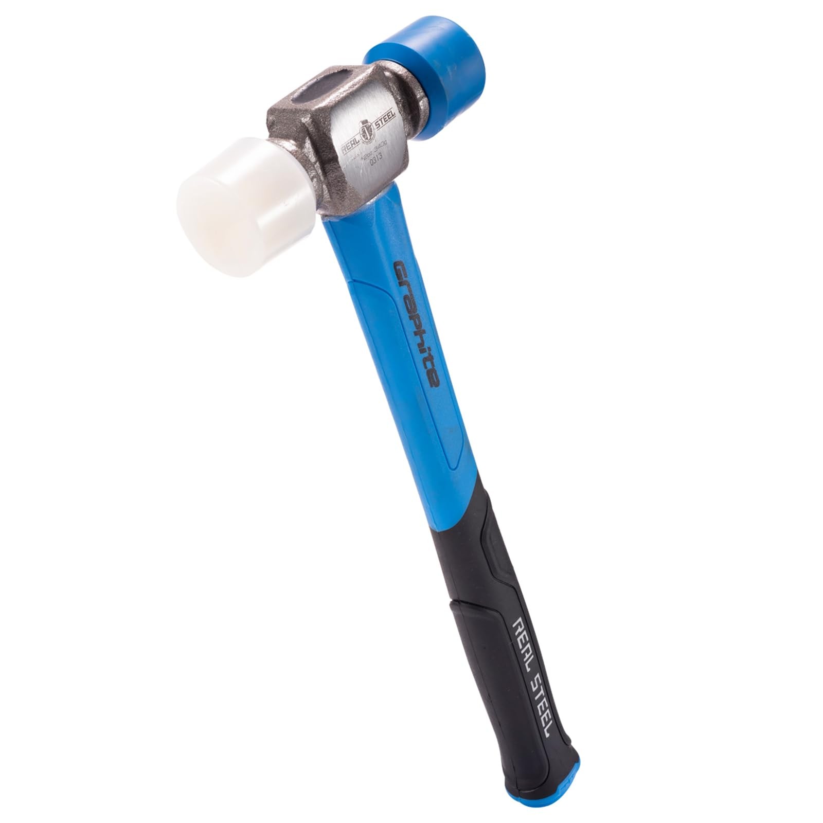 12 Oz Small Rubber Mallet Hammer Double Face Soft/Hard Graphite Handle 0313