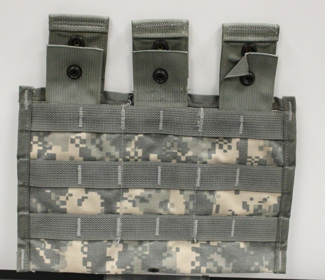 US Army Molle ACU UCP Triple Mag Pouch Magazine 30 Round Shingle Ammo Pouch NOS