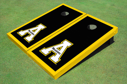 Appalachian State University "A" Yellow Matching Border Custom Cornhole Board