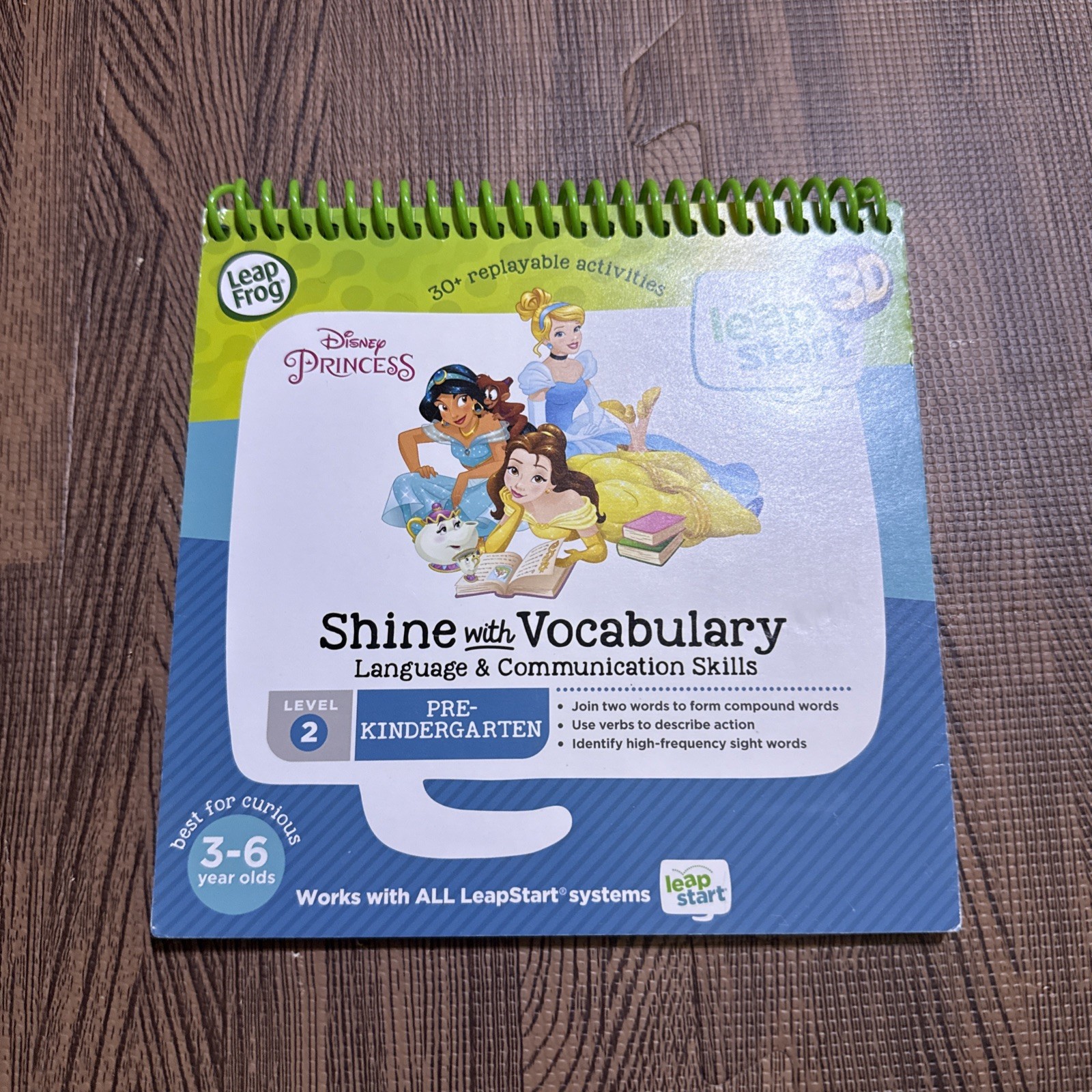 LeapFrog Leap Start 3D Pre-Kindergarten Book — DISNEY PRINCESS SHINE VOCABULARY