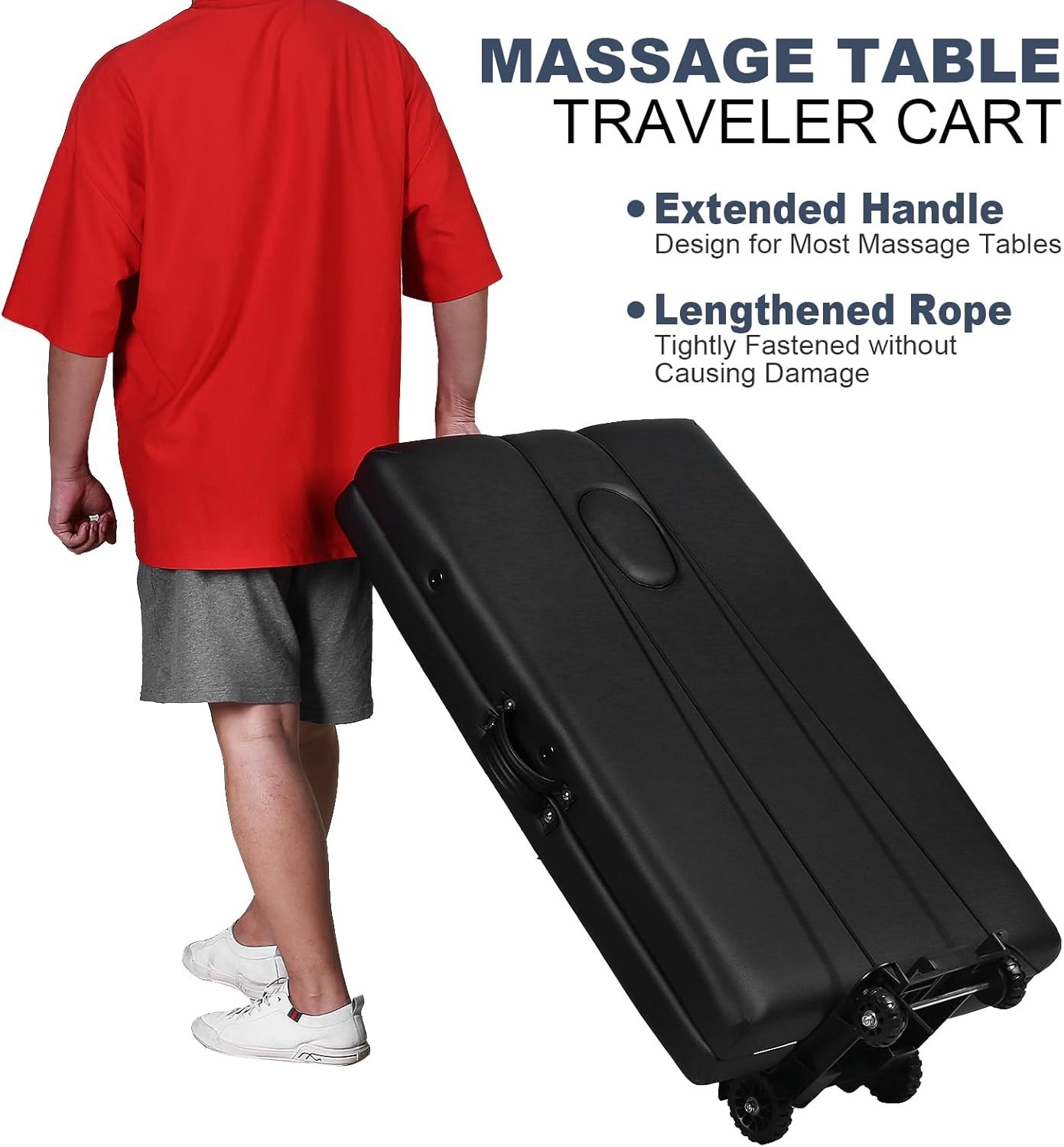 Portable Massage Table Cart with Wheels - Lightweight & Foldable Convenience