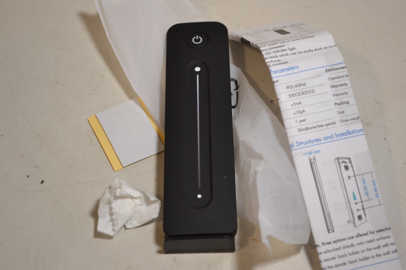 Replacement Remote Control for LED Dimmer Controller w/Battery