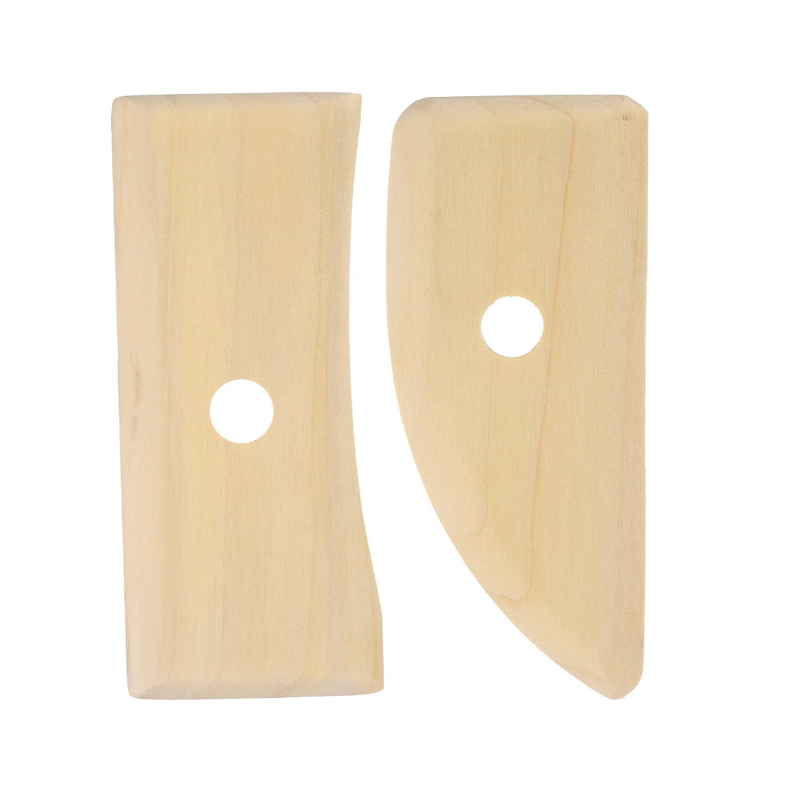 2pcs Pottery Ribs 12cm 12.7cm Wooden Clay Ceramic Sculpting Tool
