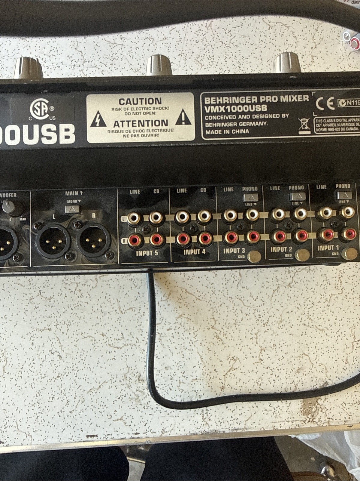 Behringer Pro Mixer VMX1000USB 5-channel DJ Mixer